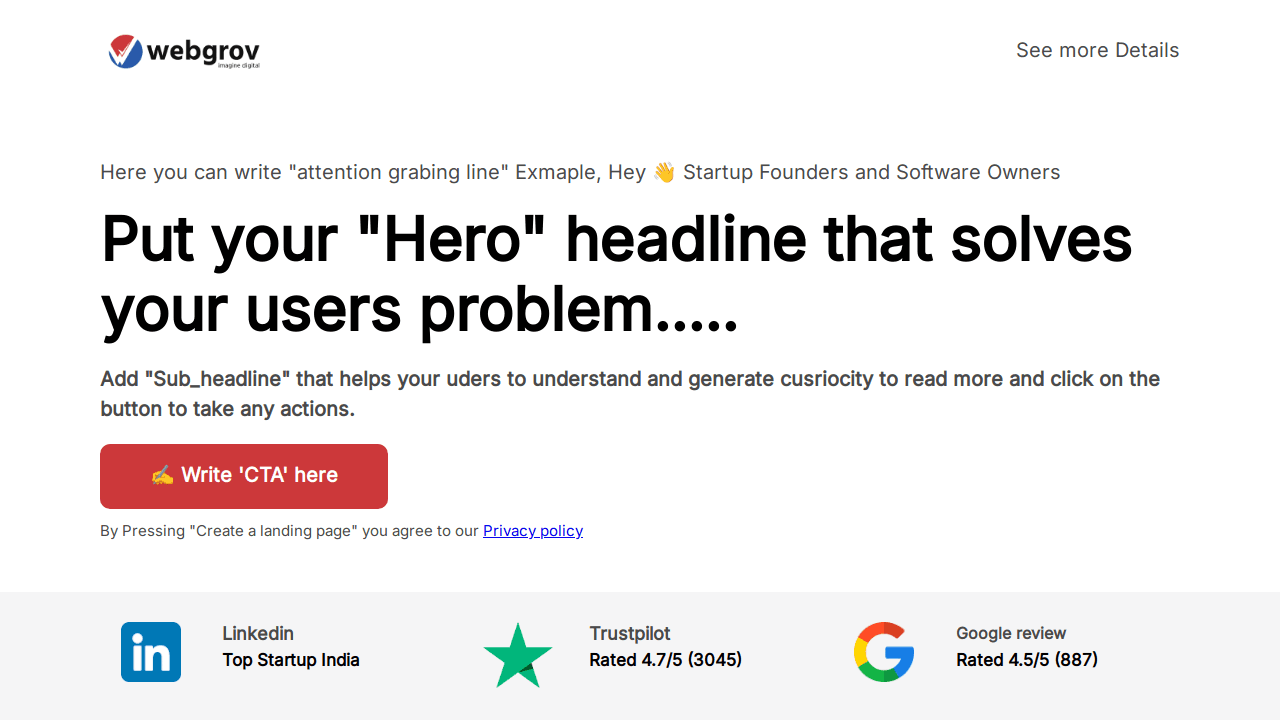 Startup Landing Page